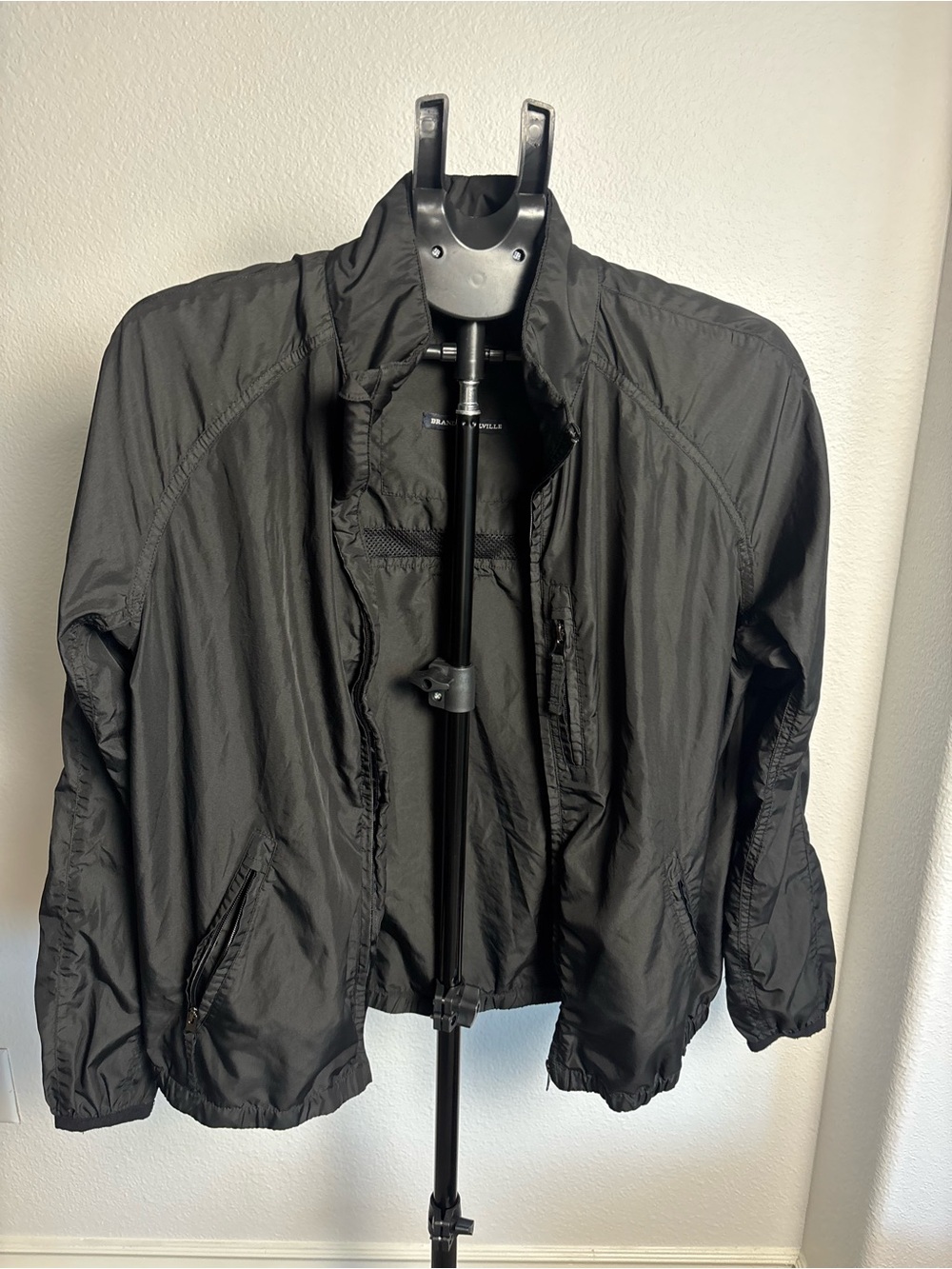 Brandy Melville Black Lightweight Windbreaker Jacket